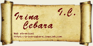 Irina Cebara vizit kartica